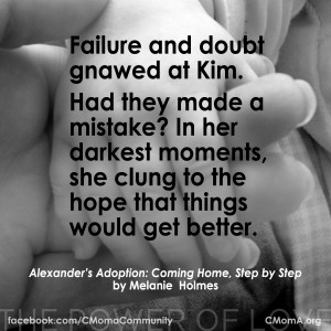 Alexander, and adoption story for CMomA readers, by Melanie Holmes